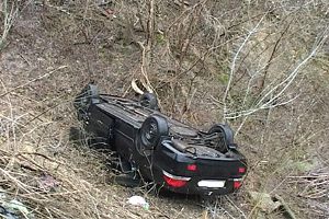 Авария в Сумах: автомобиль слетел в кювет и перевернулся (видео)