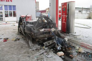 В Шостке на заправке взорвался автомобиль