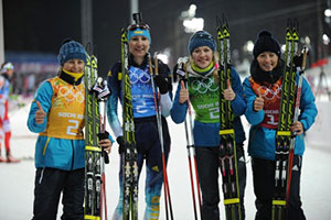 Украинские биатлонистки выиграли золотую медаль Олимпиады в Сочи