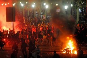 Забастовка в Испании завершилась ночными погромами