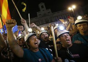 В Мадриде стражи порядка расстреляли шахтеров на митинге
