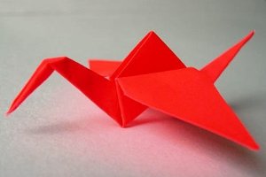 Оригами журавль