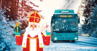«Електроавтотранс» привітає маленьких пасажирів з Днем святого Миколая на «солодких маршрутах»