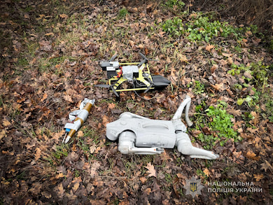 Поліцейські вибухотехніки використали робота-собаку для знешкодження ворожого дрона