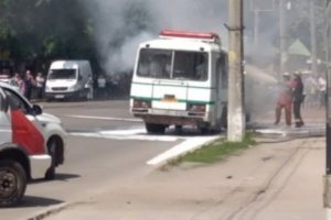 Возгорание автобуса по ул.Горького